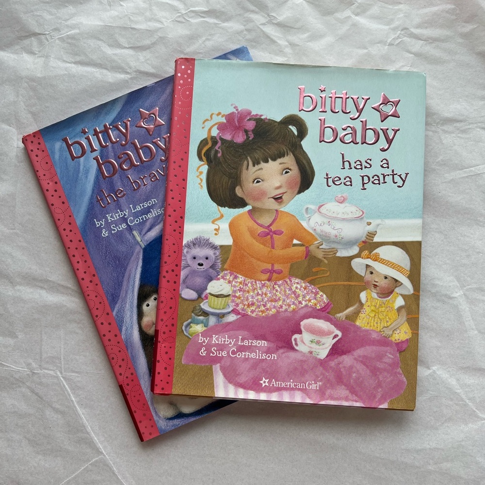 American Girl Bitty Baby Book Set - Pink and Blue